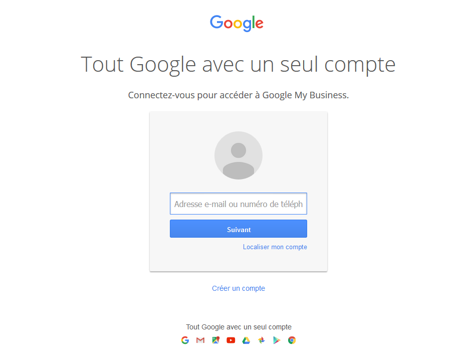 page connexion google business