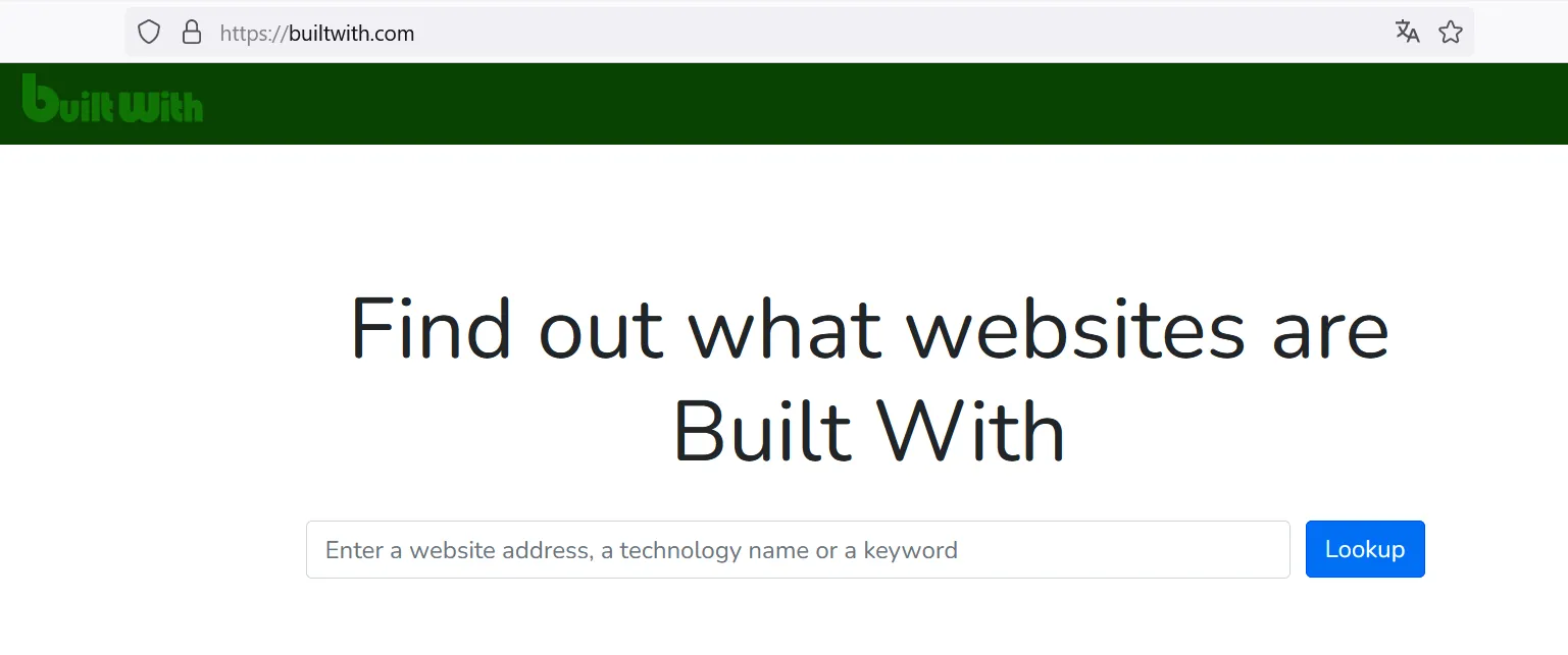 connaitre cms site - builtwith capture interface outil builtwith